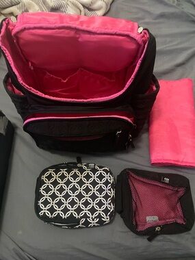 Source Unknown Kids Accessories Bag Set in Black and Pink